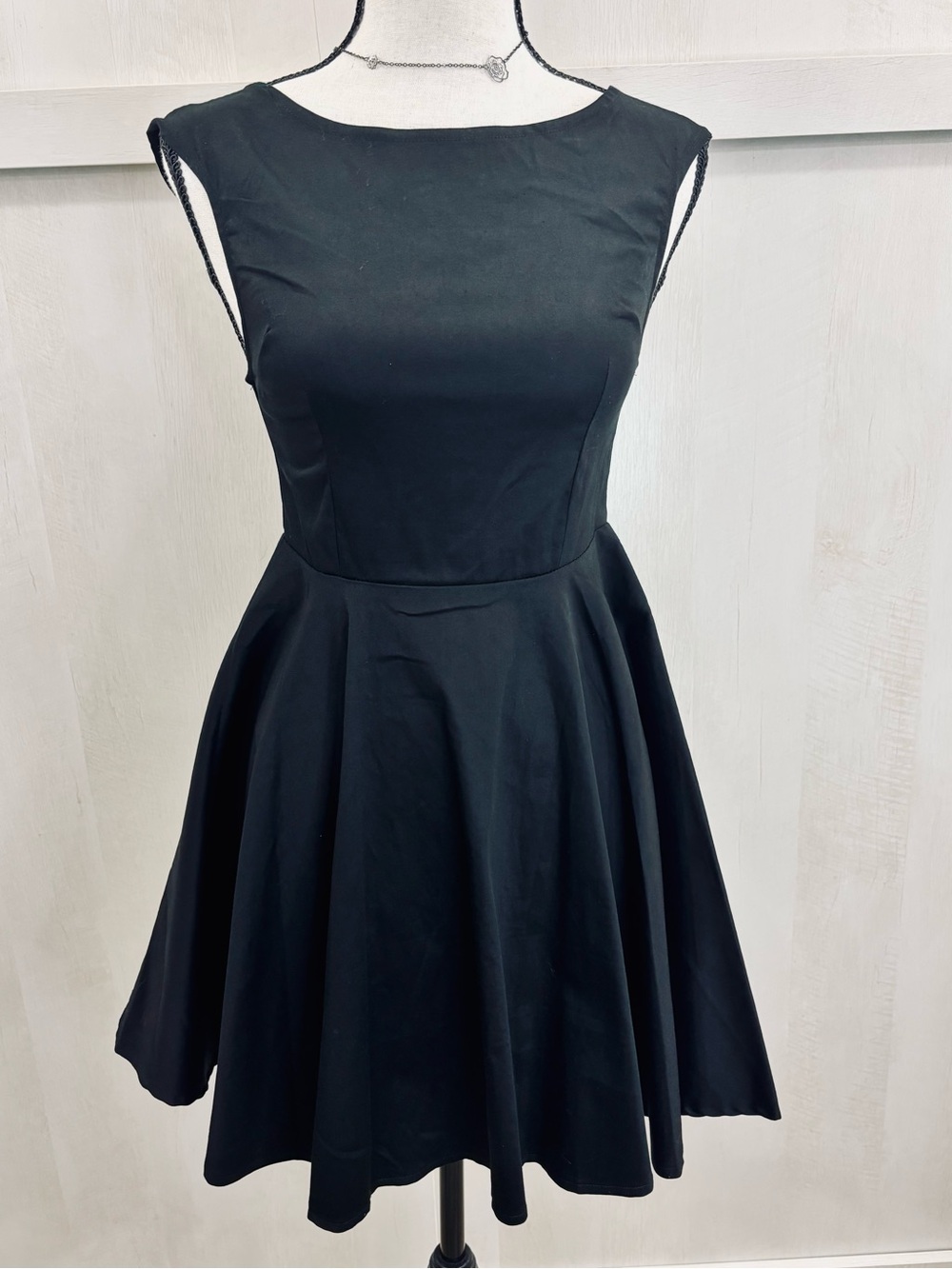 Title: TO BE Black Boatneck Fit & Flare Dress NWT